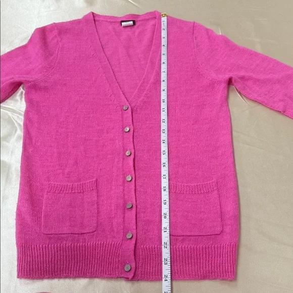 J. Crew Vibrant Pink Knit Sweater Alpaca Merino Wool Blend Small - Picture 8 of 8